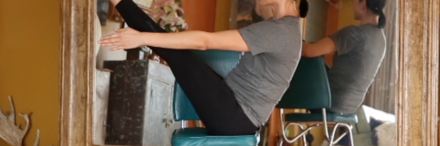 Core exercise on a chair